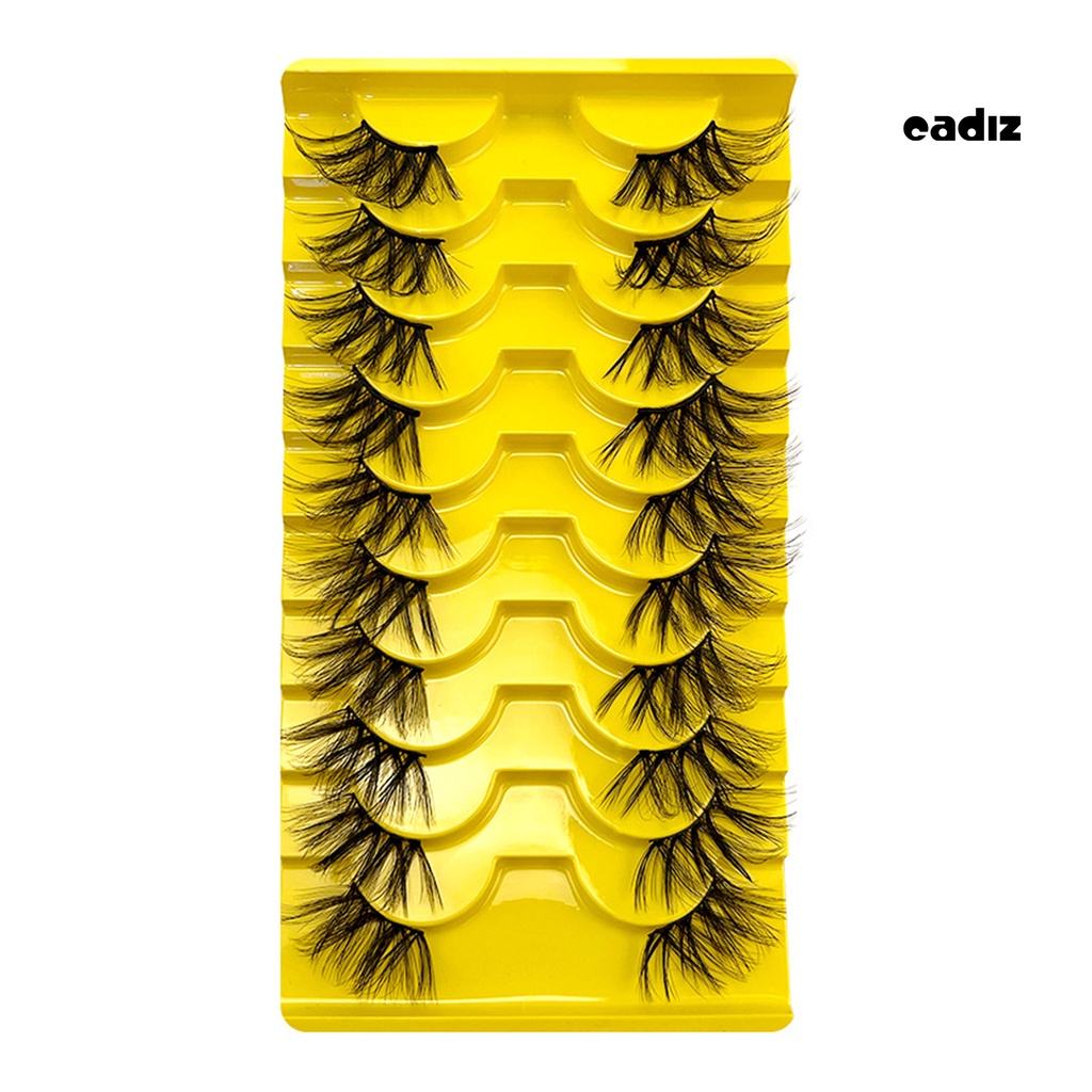 Set 10 Cặp Lông Mi Giả Cong Mềm 3D Tự Nhiên Linh Hoạt Cho Nữ