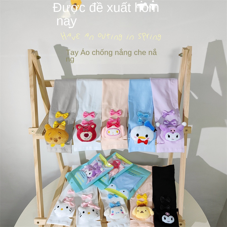 Găng Tay Chống Nắng In Họa Tiết Hoạt Hình Dễ Thương Thời Trang Mùa Hè Cho Nữ