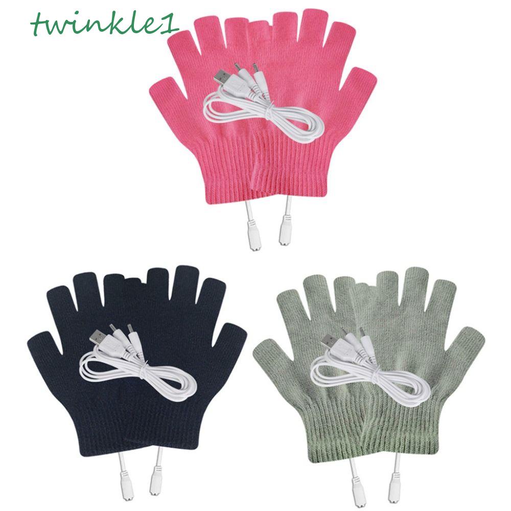 Găng Tay Giữ Ấm Mềm Mại Sử Dụng Điện USB Màu Trơn Cho Nam