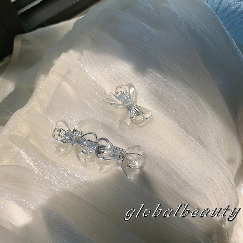 1 / 2 Kẹp Tóc Nơ Nhựa Trong Suốt Thời Trang 00GB