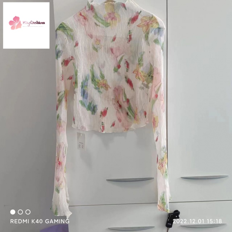 Áo Sơ Mi Chiffon Tay Dài Ống Loe Xẻ Tà Thời Trang Cho Nữ | BigBuy360 - bigbuy360.vn