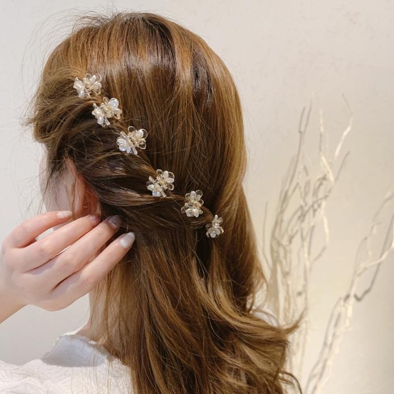 1 Kẹp Tóc Hình Hoa Trong Suốt Chống Trượt Thời Trang Dành Cho Nữ
