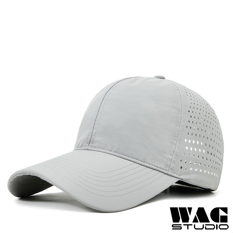 Mũ Lưỡi Trai 6 Ngăn Thoáng Khí Nhanh Khô Màu Trơn Thời Trang Mùa Hè Cho Nam Và Nữ