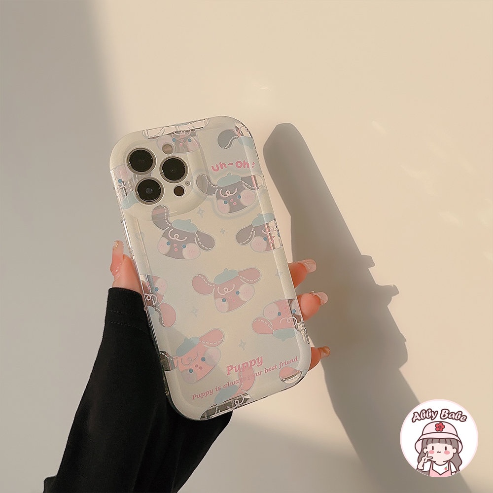 Ốp Điện Thoại TPU Dẻo Màu Laser Họa Tiết Hoạt Hình Chú Chó Tai To Dễ Thương Cho IPhone 14 Pro Max 13 12 11 Pro Max X XS Max