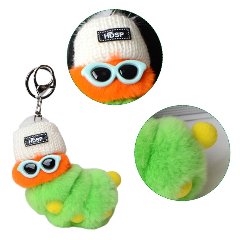 Ygt Móc Khóa Hình Sâu Bướm Lông Xù Đáng Yêu Dành Cho Trang Trí