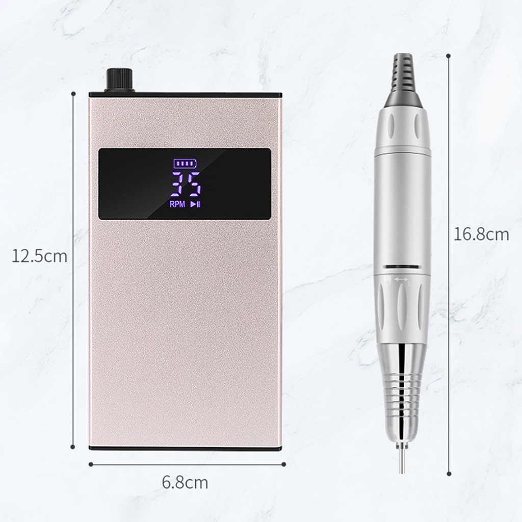 1 Bộ Máy Mài Móng Điện 35000RPM 6 Mũi Khoan Sạc USB Loại Bỏ Da Chết Chất Lượng Cao