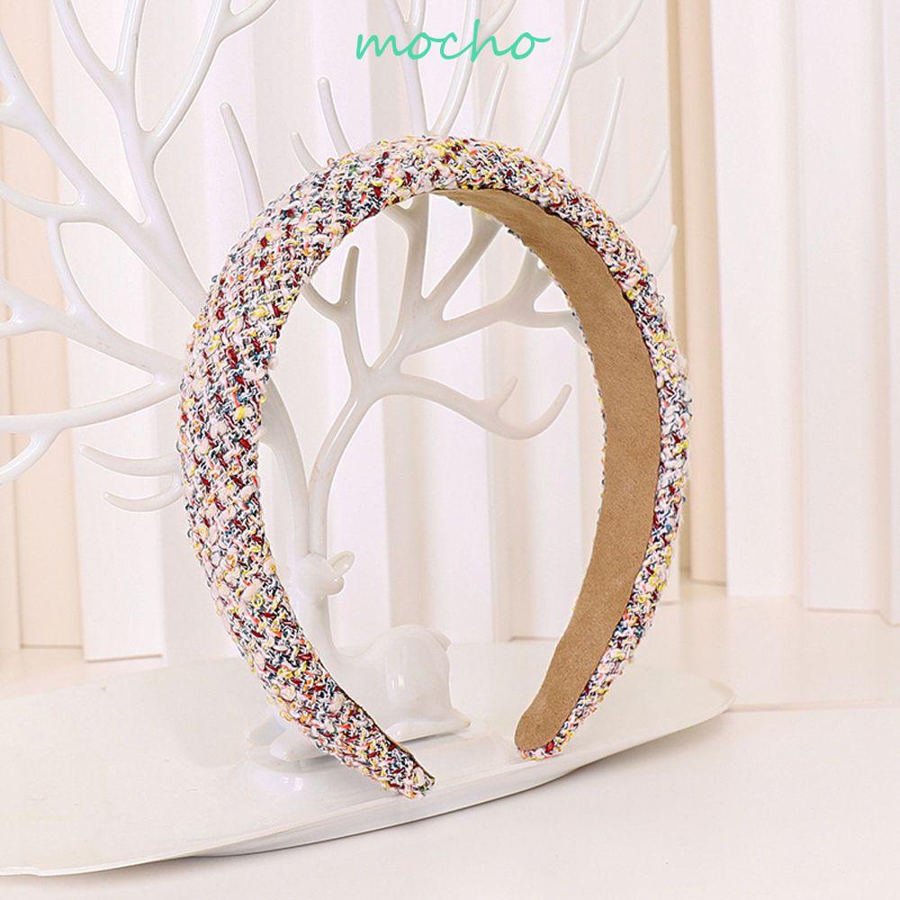 Cài Tóc Bản Rộng Họa Tiết Kẻ Sọc Caro Phong Cách Cổ Điển Thời Trang Cho Nữ