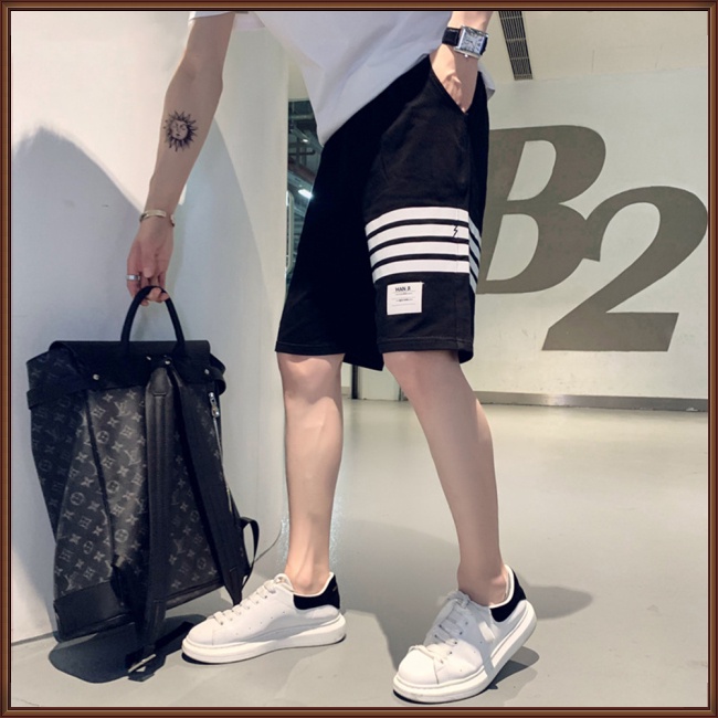 Quần Short Thể Thao Đi Biển Dáng Suông Kẻ Sọc Có Size Lớn Thời Trang Mùa Hè Cho Nam Giới