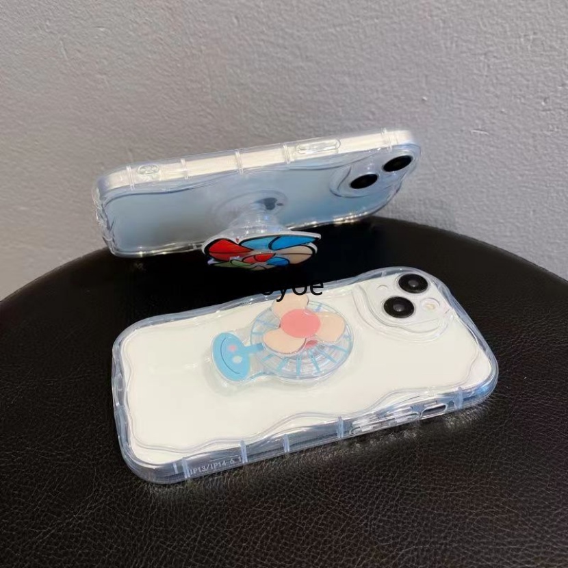 Ốp Điện Thoại Silicone Mềm Trong Suốt Có Giá Đỡ Túi Khí Chống Rơi Vỡ Cho iPhone 14 13 12 11 Pro Xs Max X Xr 7 8 Plus Se