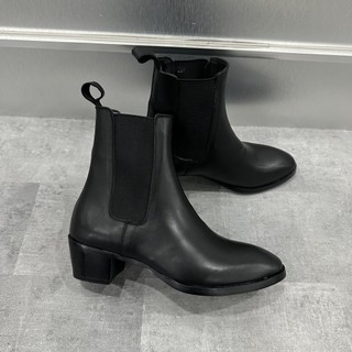 Giày chelsea boots nam da bò đế phíp gỗ cao 5cm