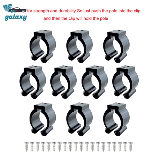 Galaxy Bộ 10 Kẹp Cố Định Cần Câu 17mm / 24mm