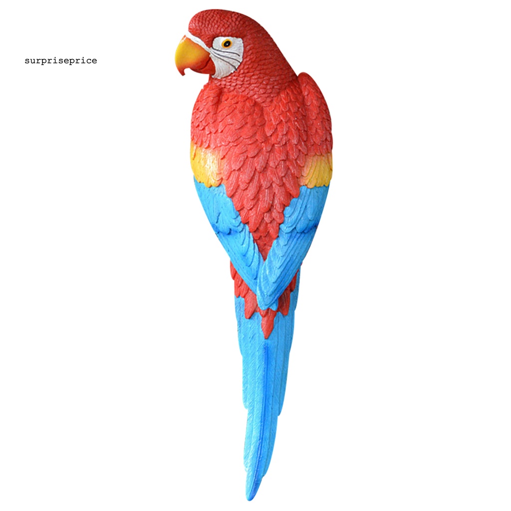 Mô Hình Chim Vẹt Bằng Nhựa Resin Treo Tường Trang Trí Sân Vườn