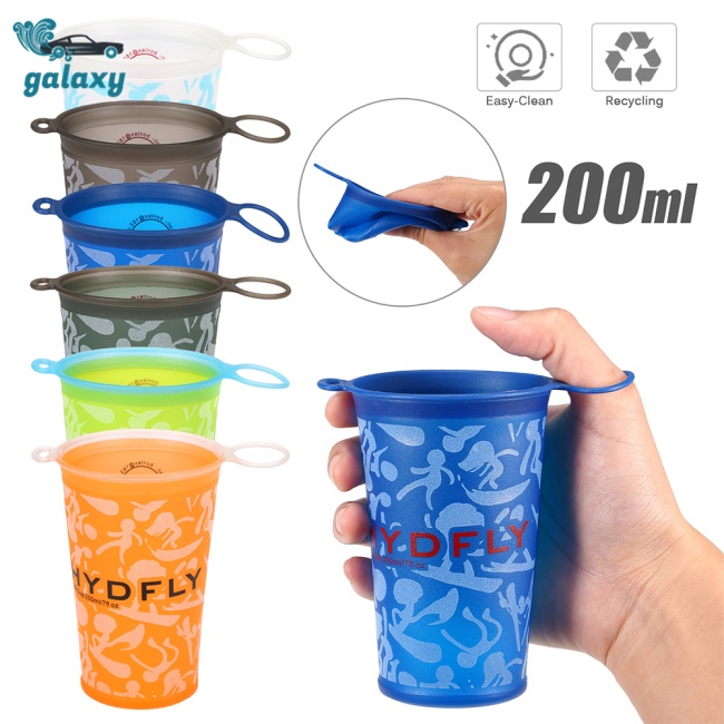 Galaxy Bình Nước Nhựa Tpu Mềm Dung Tích Lớn 200ml Có Thể Gấp Gọn Tiện Dụng