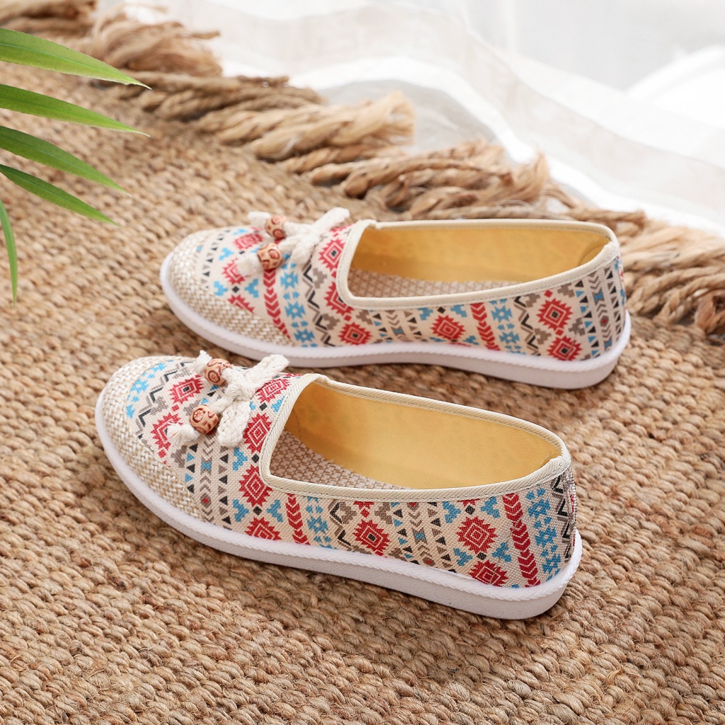 Giày Lười Vải Lanh Mỏng Nhẹ Chống Trượt Thời Trang Mùa Hè Hàng Mới 2023