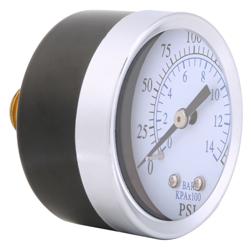 Đồng Hồ Đo Áp Suất Dầu Mini 0-14 Bằng Kim Loại 0-14