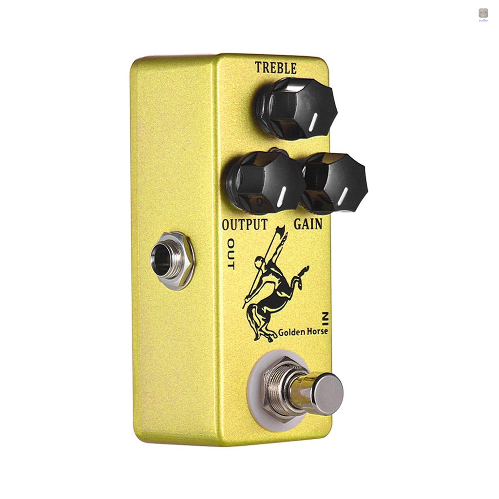 Bàn Đạp Hiệu Ứng Ngựa Đàn Guitar Bằng Kim Loại Vỏ Kim Loại Màu Vàng