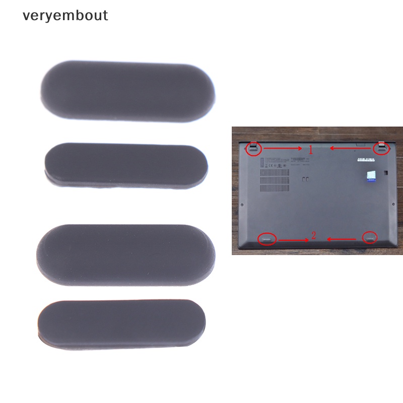 Set 4 Miếng Đệm Cao Su Dành Cho Lenovo Thinkpad X1 Carbon 5th 6th X1C 2017 2018 n