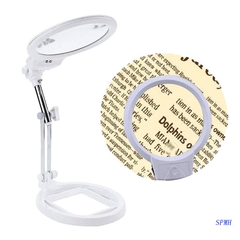 Kính Lúp Cầm Tay 2.5X 5X Có Đèn LED Siêu Sáng