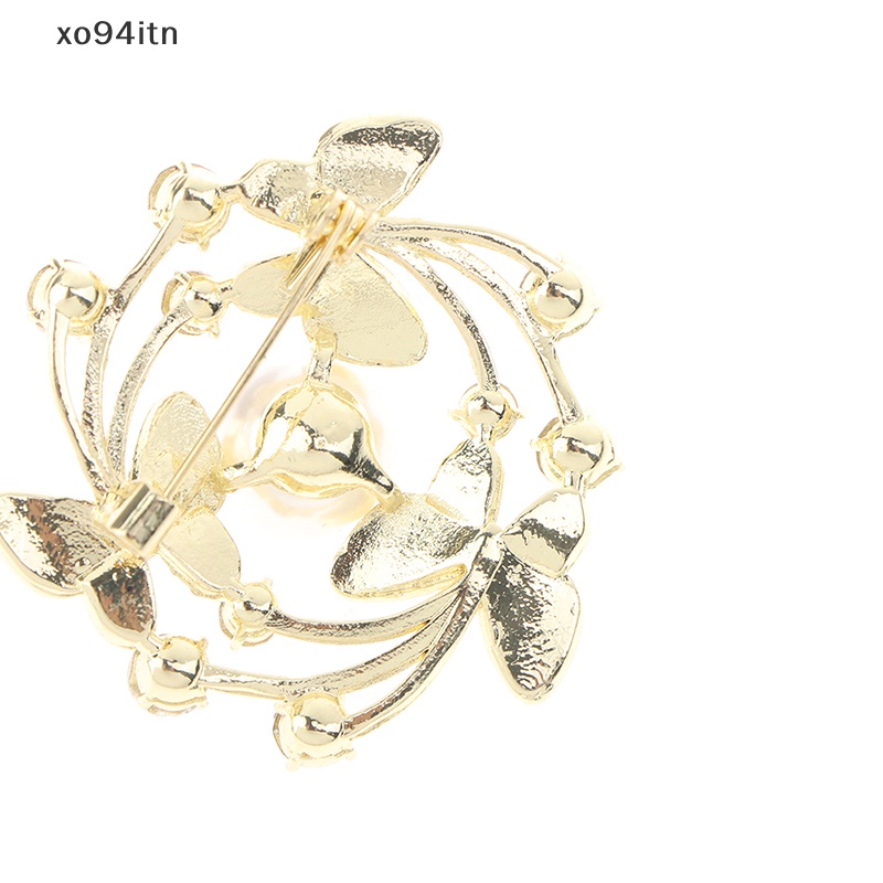 Ghim Cài Áo Hình Bướm Đính Ngọc Trai Nhân Tạo Thời Trang