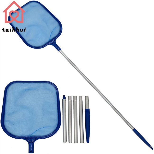 Vợt Vớt Rác Bể bơi 5 Phần Bằng Nhôm Có Thể Tháo Rời