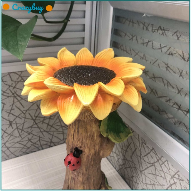 Cr Hộp Đựng Thức Ăn Cho Chim Hình Hoa Hướng Dương Trang Trí Sân Vườn