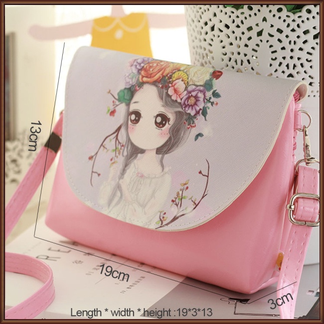 Túi Đeo Vai Mini In Họa Tiết Hoạt Hình Dễ Thương Cho Bé Gái