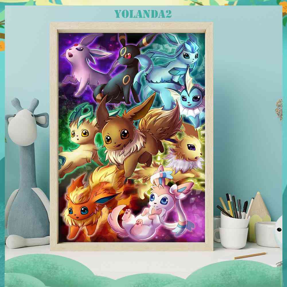 Bộ Tranh Đính Đá 5D Họa Tiết Hoạt Hình Dễ Thương Độc Đáo DIY Dùng Trang Trí Nhà Cửa