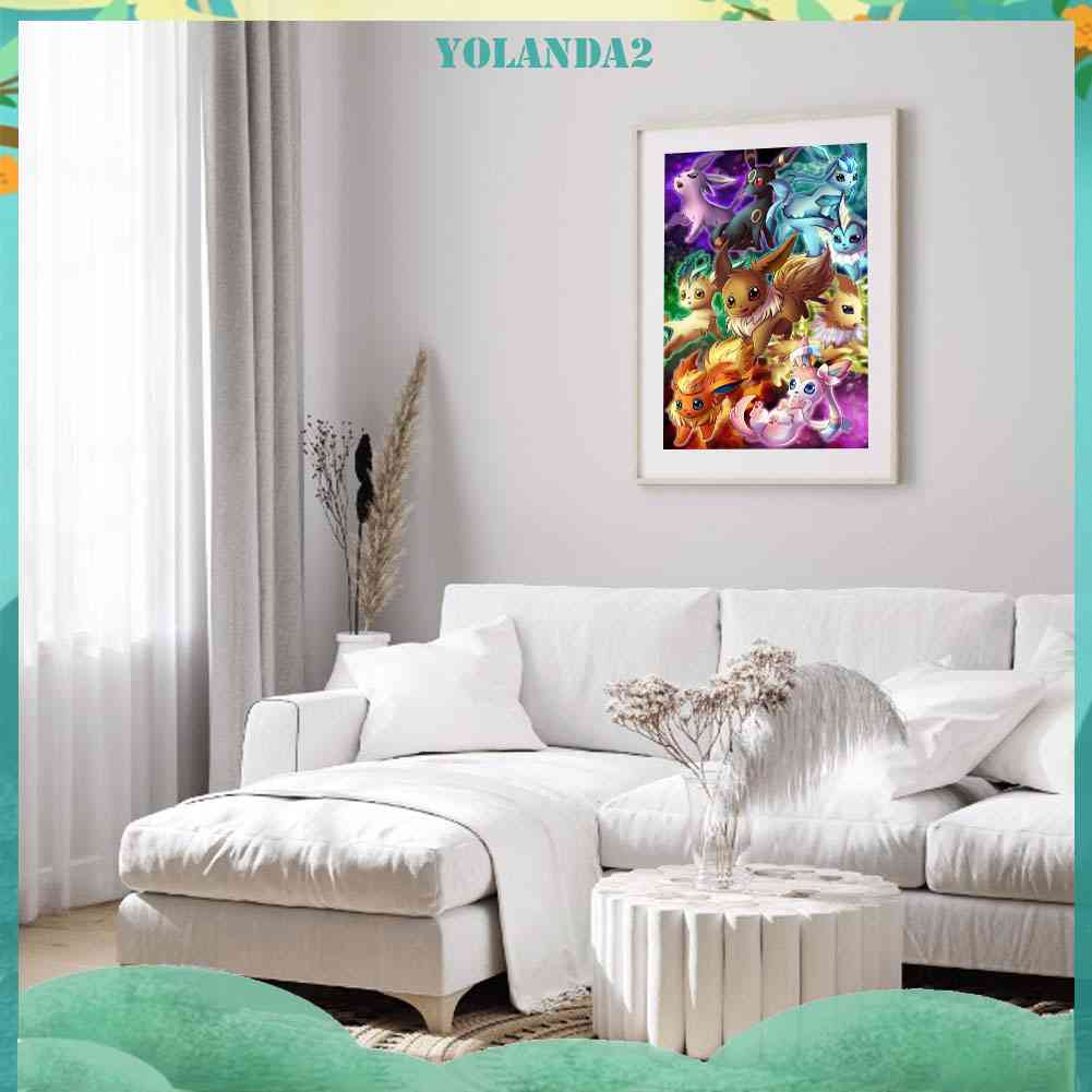 Bộ Tranh Đính Đá 5D Họa Tiết Hoạt Hình Dễ Thương Độc Đáo DIY Dùng Trang Trí Nhà Cửa