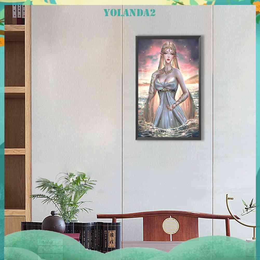 Tranh Đính Đá Kim Cương Toàn Bộ 5D DIY Hình Vẽ Nữ Thần Trang Trí Nhà Cửa
