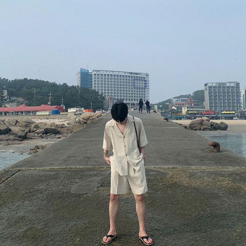 Áo Sơ Mi Cotton Lanh Ngắn Tay Dáng Rộng Thời Trang Mùa Hè Dành Cho Nam