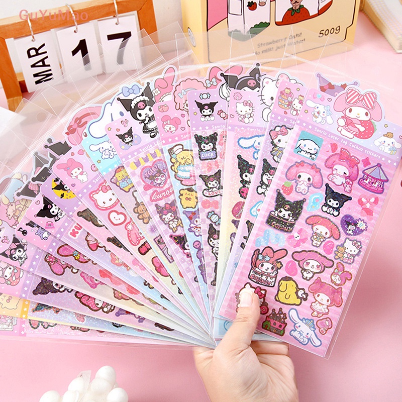 Bộ 4 Sticker Guka Pochacco Kuromi Melody Hoạt Hình Dễ Thương