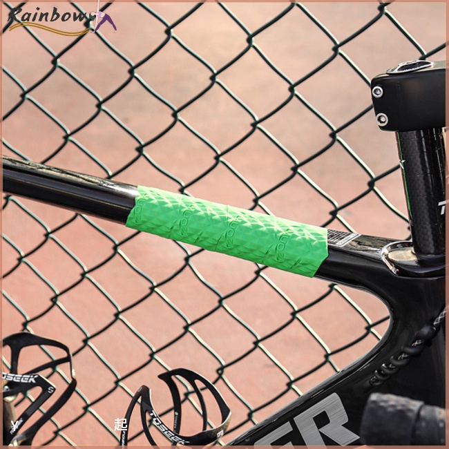 Bộ 5 Miếng Dán Khung Xe Đạp Bằng Silicon Họa Tiết Kim Cương Chống Trầy Xước Có Thể Tháo Rời