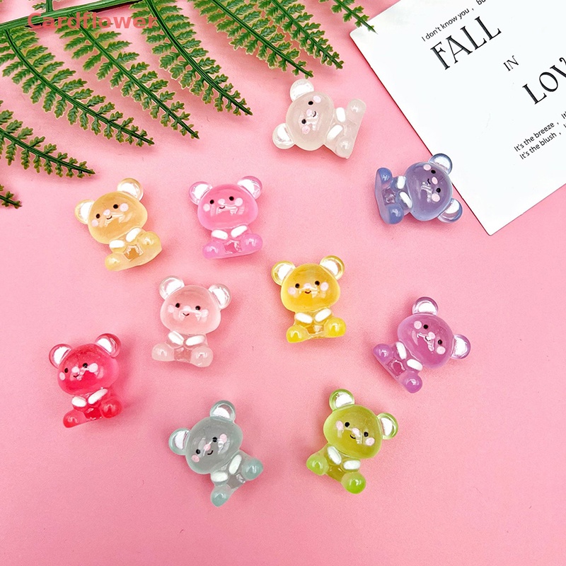 2 Tượng Gấu Phát Quang Trang Trí Xe Hơi Mới