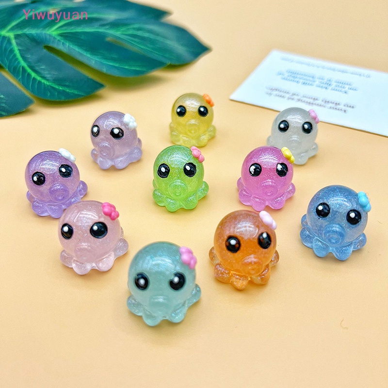 Bộ 2 Tượng Bạch Tuộc Dạ Quang Trang Trí Tiểu Cảnh Mới