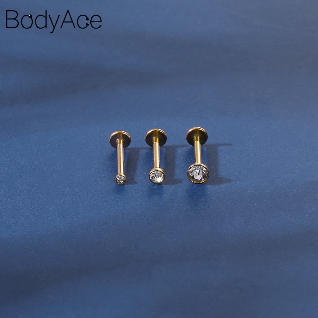 1 Khuyên Xỏ Cơ Thể Chất Liệu Thép Không Gỉ 2 / 3 / 4mm