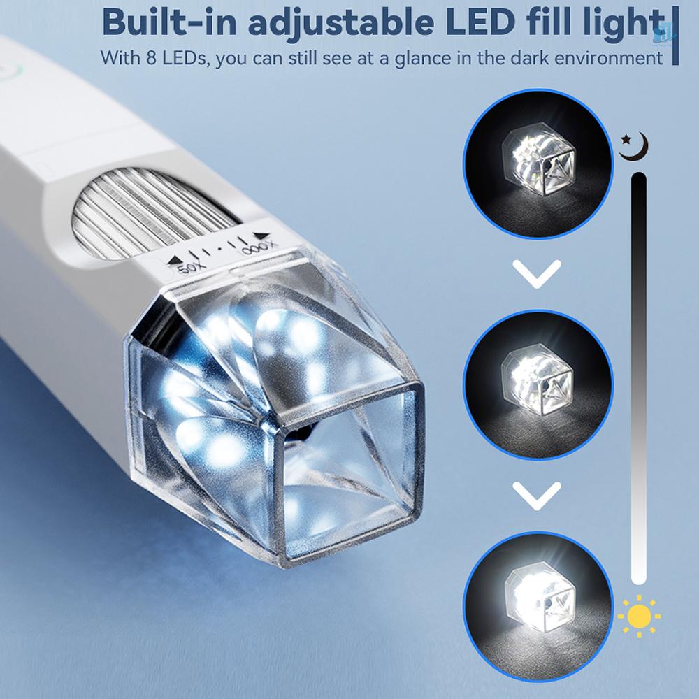 Kính Hiển Vi USB WiFi 2MP 1080P s2mwvn Có Đèn LED Với Giá Đỡ Có Thể Uốn Cong Cho Máy Tính / Điện Thoại