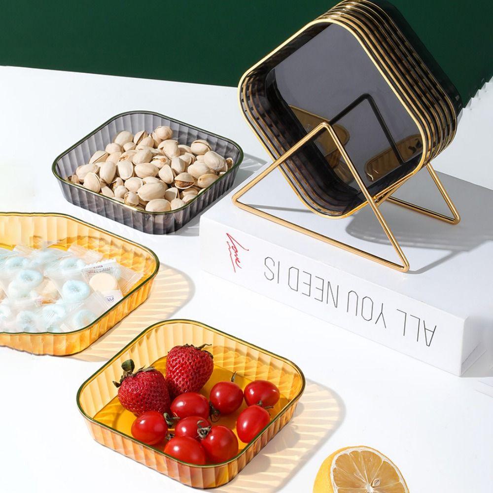 GLENES Đĩa Đựng Trái Cây Tráng Miệng Chống Trượt Phong Cách Nhật Bản 2023