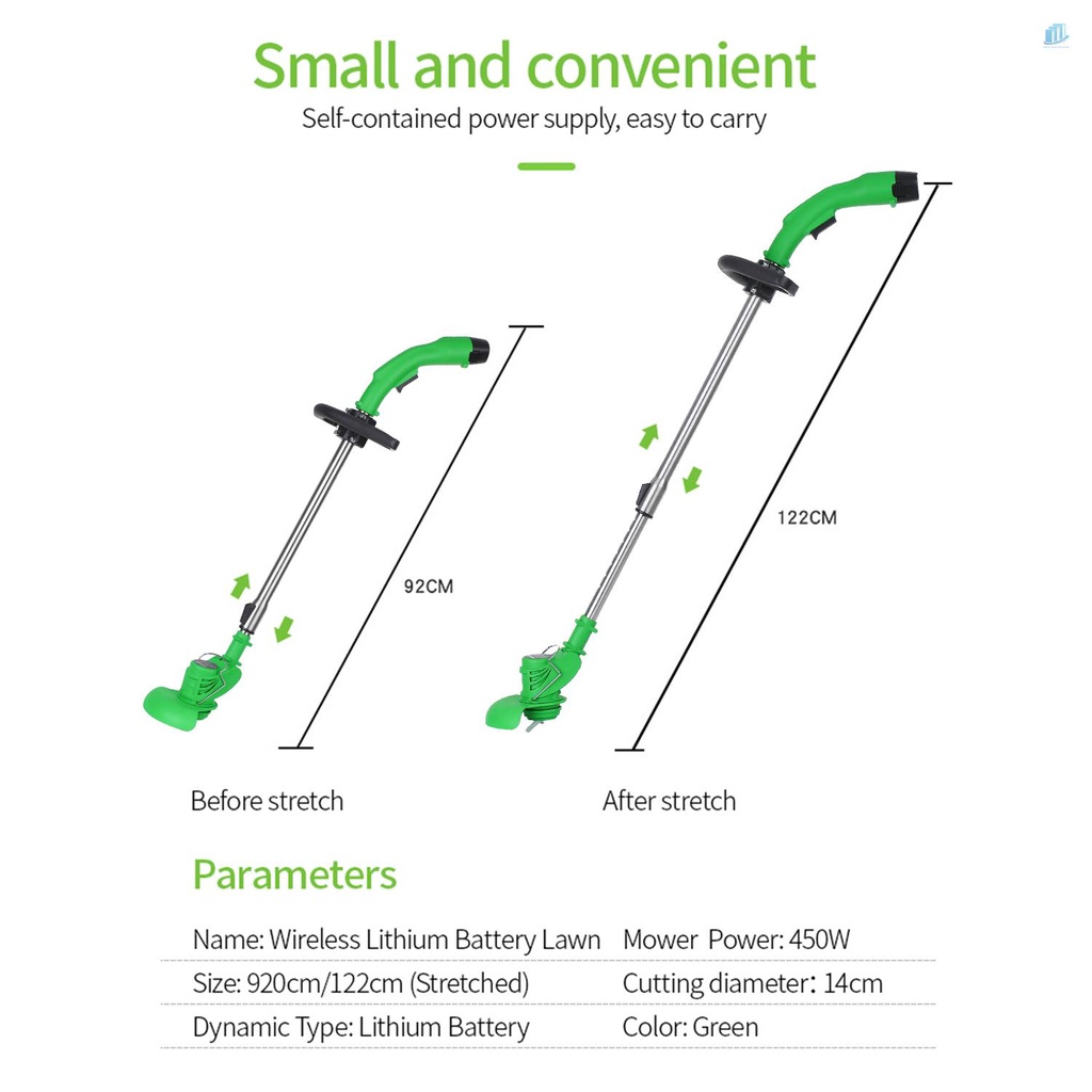 Máy Cắt Cỏ Chạy Pin Lithium (s2mwvn) Có Thể Sạc Lại Tiện Dụng