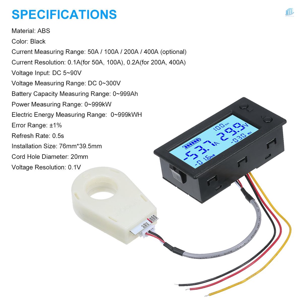Đồng Hồ Đo Công Suất Điện Tử s2mwvn DC 5V ~ 90V Màn Hình LCD 5 Trong 1 Chuyên Dụng