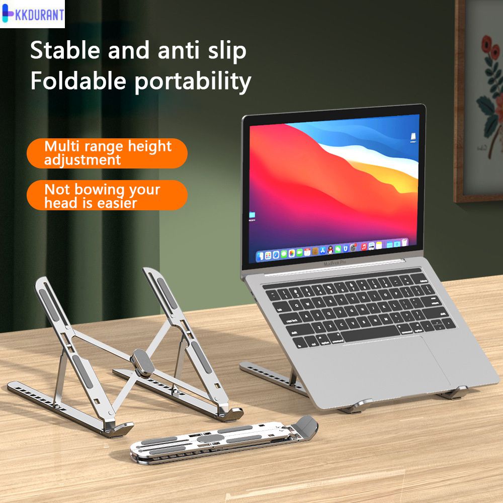 Giá Đỡ Máy Tính Xách Tay Để Bàn Xoay 360 Độ Giá Đỡ Máy Tính Xách Tay Bằng Hợp Kim Nhôm 10 Khối Tản Nhiệt Gấp Gọn KKDURANT