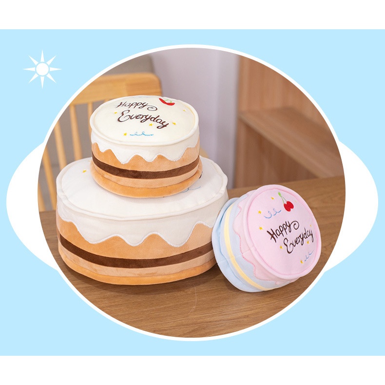 Gối Nhồi Bông Hình Bánh Kem Giả Thiết Kế Sáng Tạo