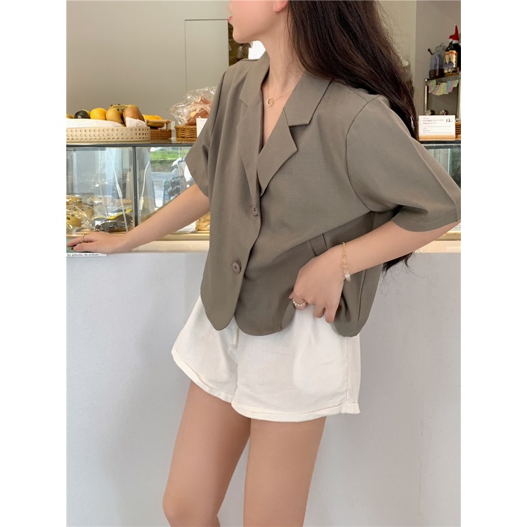 Áo Sơ Mi Ngắn Tay Thiết Kế Mới Thời Trang Mùa Hè Dành Cho Nữ