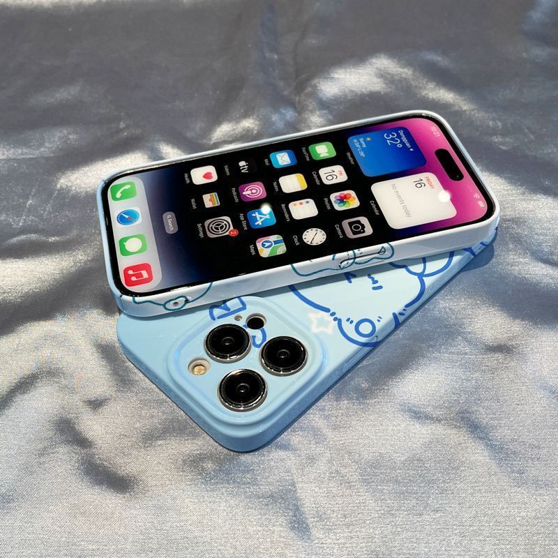 Ốp Điện Thoại Màu Gradient Hình Gấu Dễ Thương Cho Iphone 78 14pro max 11I 13 12 A7JN