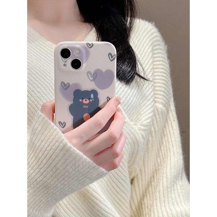 Ốp Điện Thoại Cứng Họa Tiết Hoạt Hình Chú Gấu Kiểu Graffiti Cho iPhone137 11 8p max Z1PA 14pro