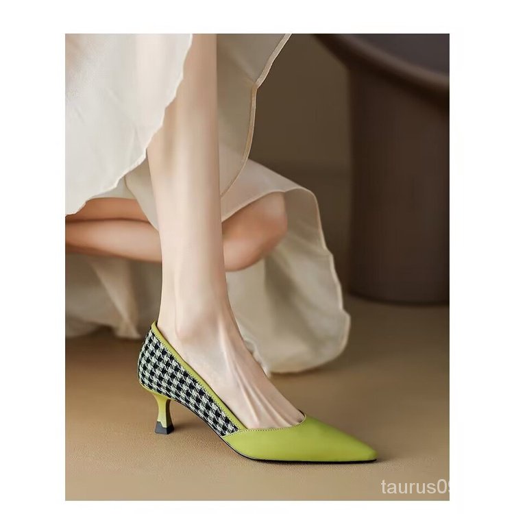 Giày Cao Gót Da Mũi Nhọn Phong Cách Hàn Quốc Thời Trang Mùa Xuân 2023