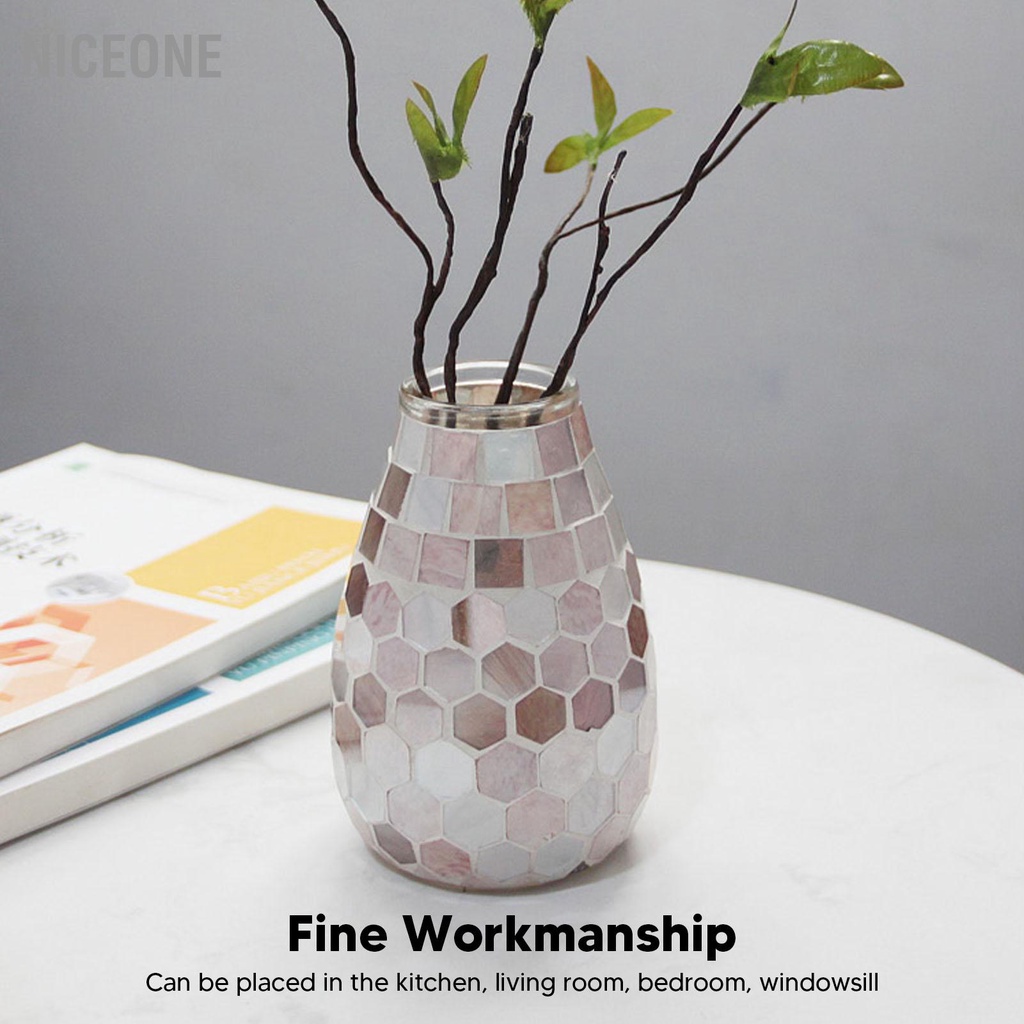 MONEY MONEY NiceOne  Bình hoa thủy tinh khảm Lọ trang trí Giá đỡ nến phòng ngủ