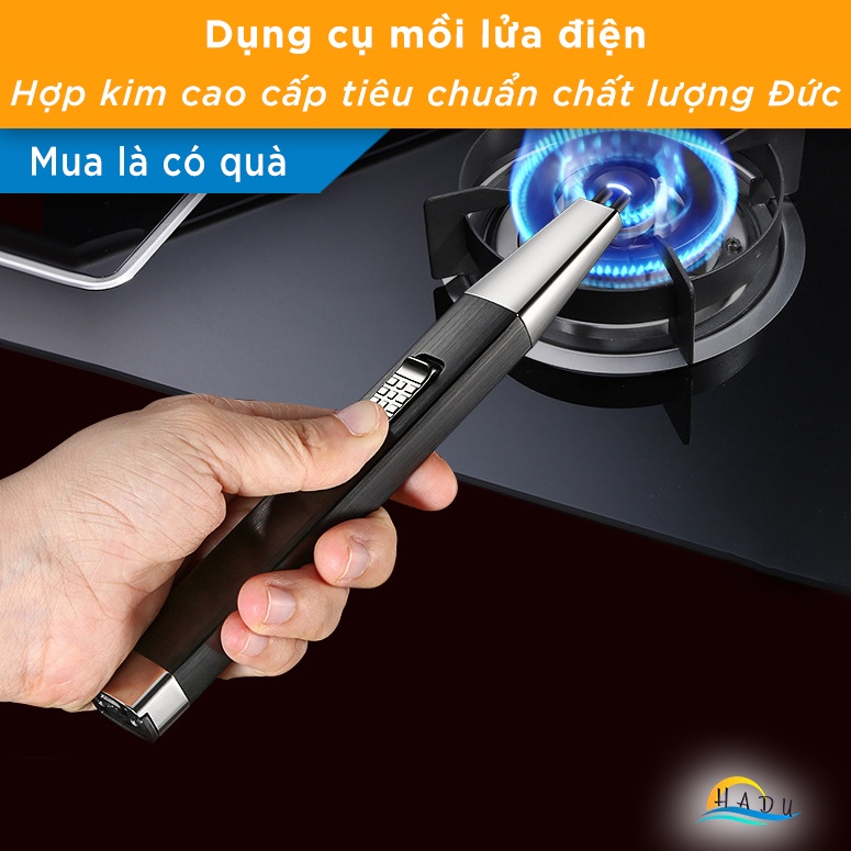 Mồi Lửa Bếp Gas Bếp Cồn Nến Bằng Điện Hợp Kim Kẽm Đạt Chất Lượng Đức Sạc Pin 1 Tháng SSGP