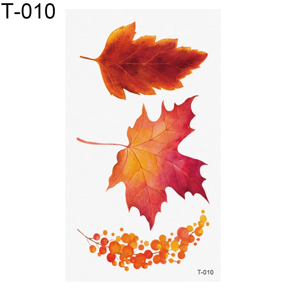 Hình Xăm Dán Tạm Thời Hình Lá Phong / Cáo / Hươu Chống Nước Thời Trang