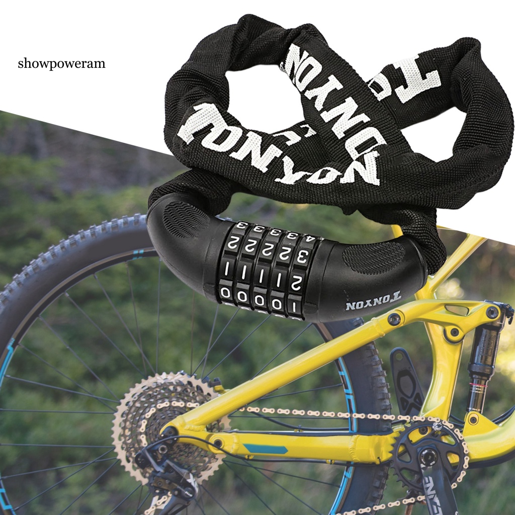 Khóa Xích Xe Đạp Kết Cấu Dày Dặn Chống Ăn Mòn Thiết Kế Năm Chữ Số Tiện Dụng