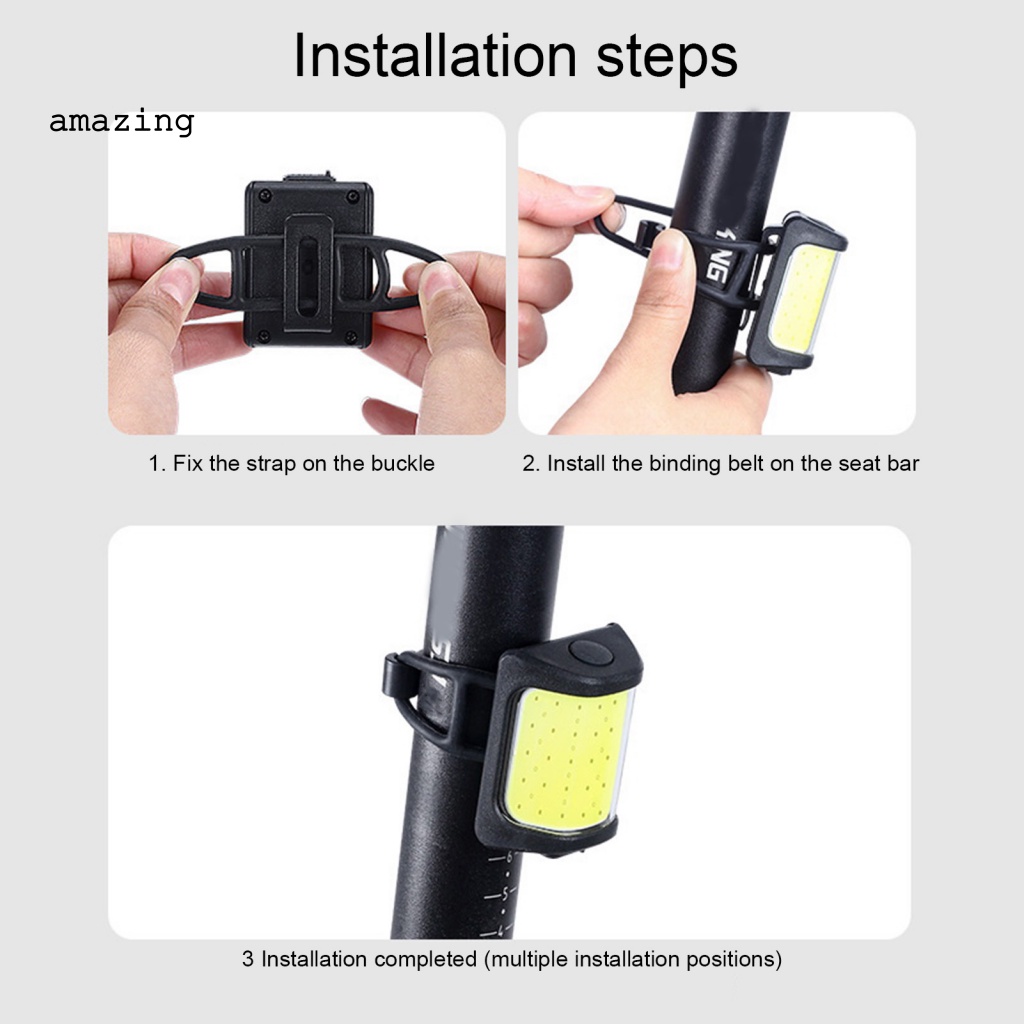 1 Bộ Đèn Đuôi Xe Đạp ABS Độ Sáng Cao